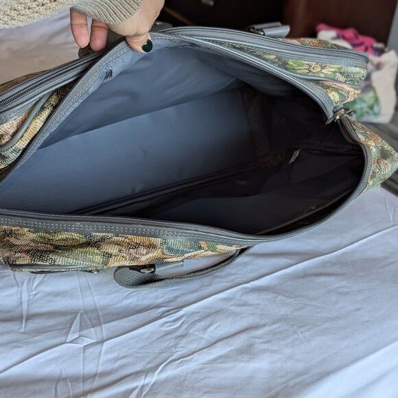 Vintage Protocol Large Duffle Bag Travel Suitcase Luggage with optional Strap - Picture 6 of 8